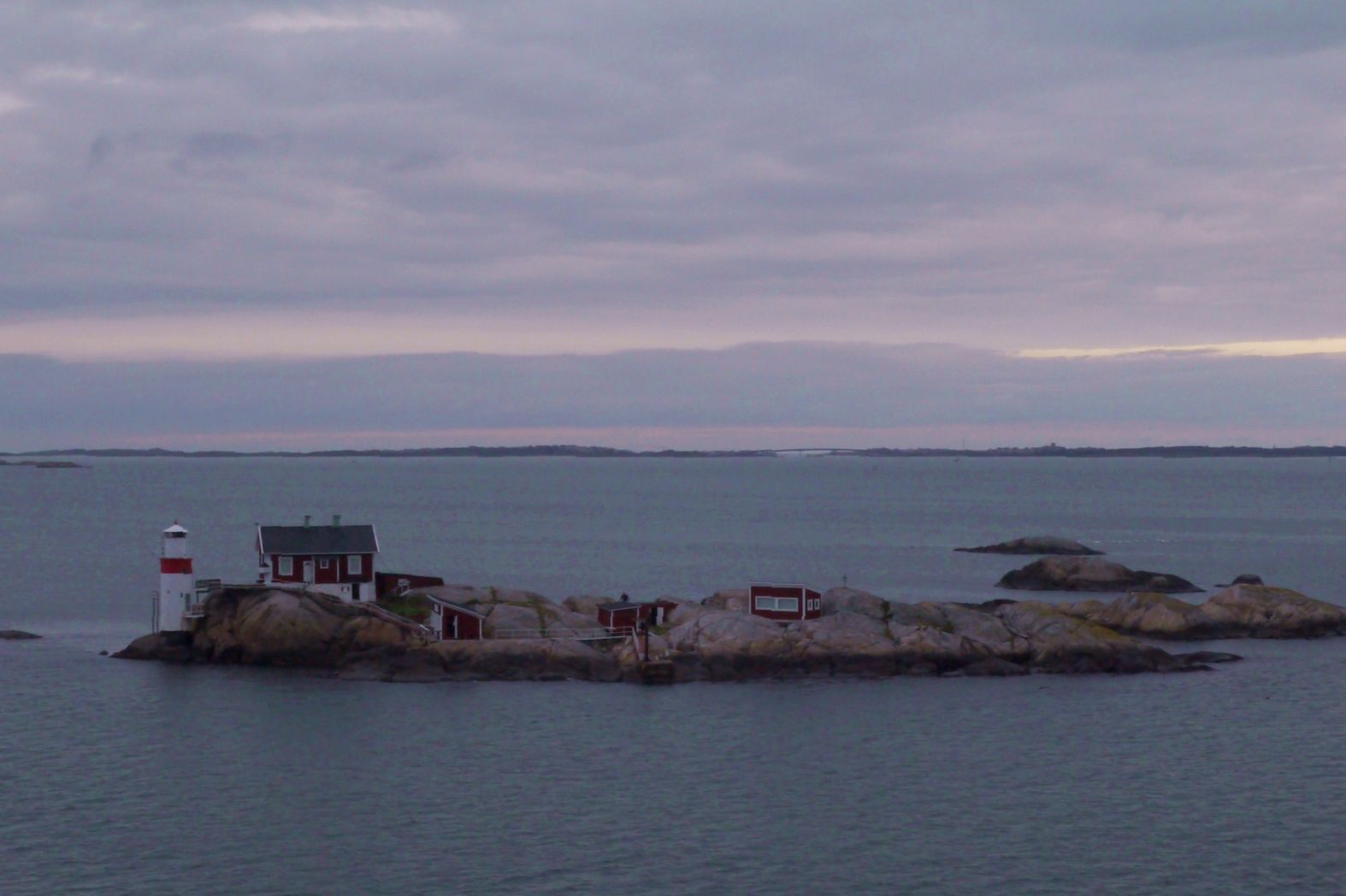 small island near Gothenburg at sunset